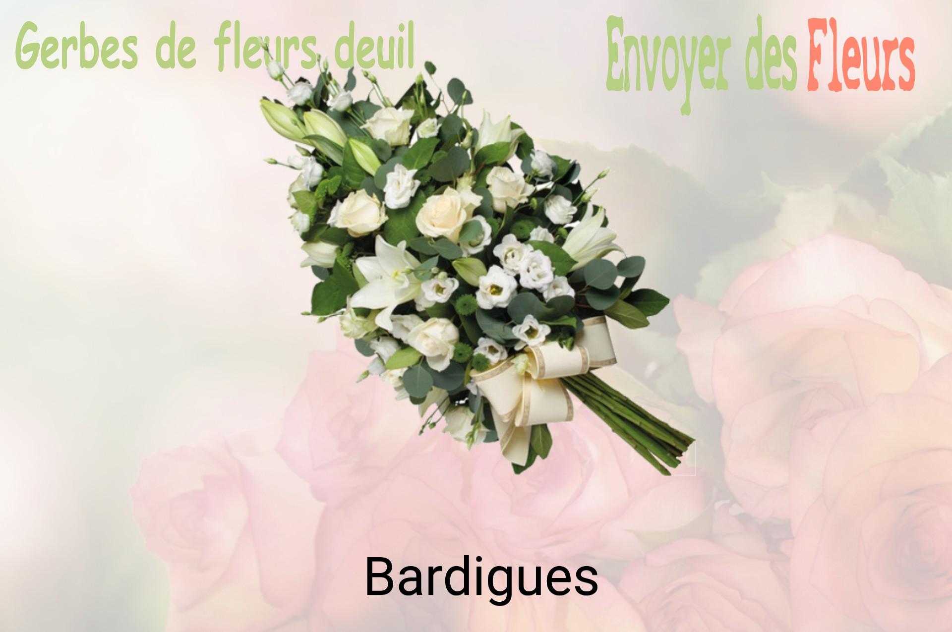 Gerbe de fleurs de deuil livrée à Bardigues